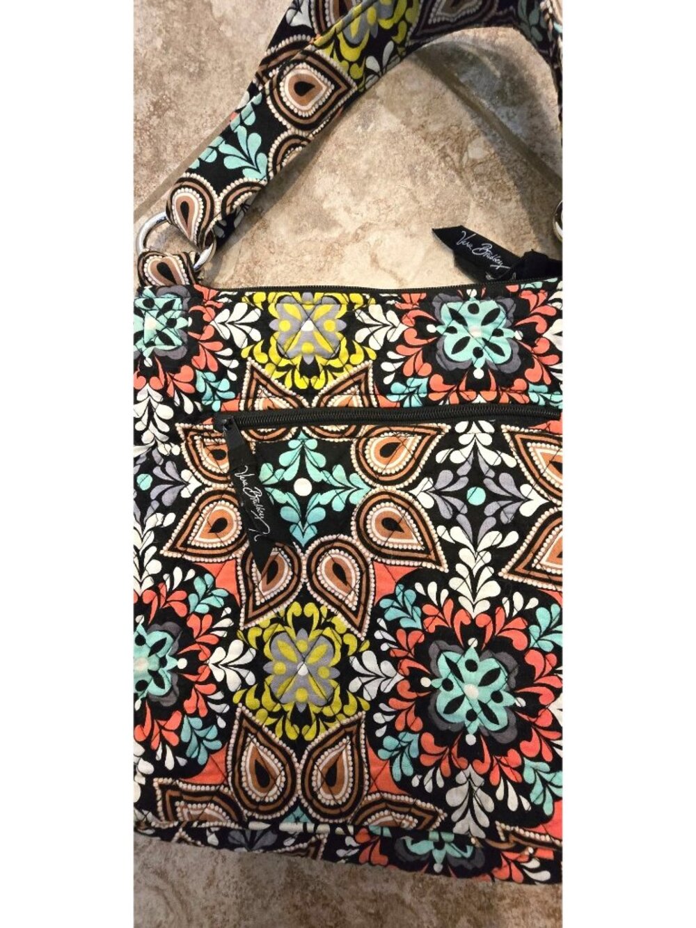 Vera Bradley SIERRA Floral Quilted Crossbody Bag  Adjustable Strap - Picture 12 of 15